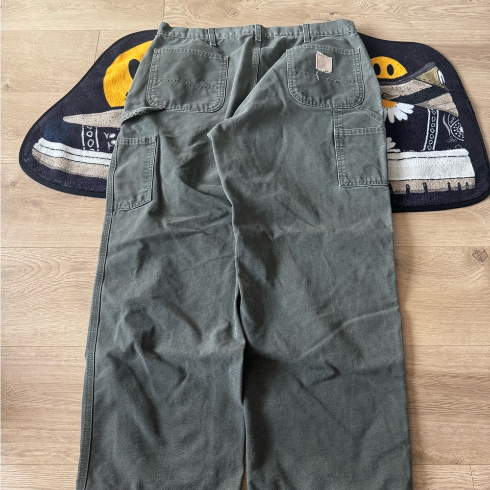 Vintage Men's Olive Green Carhartt Cargo Pants